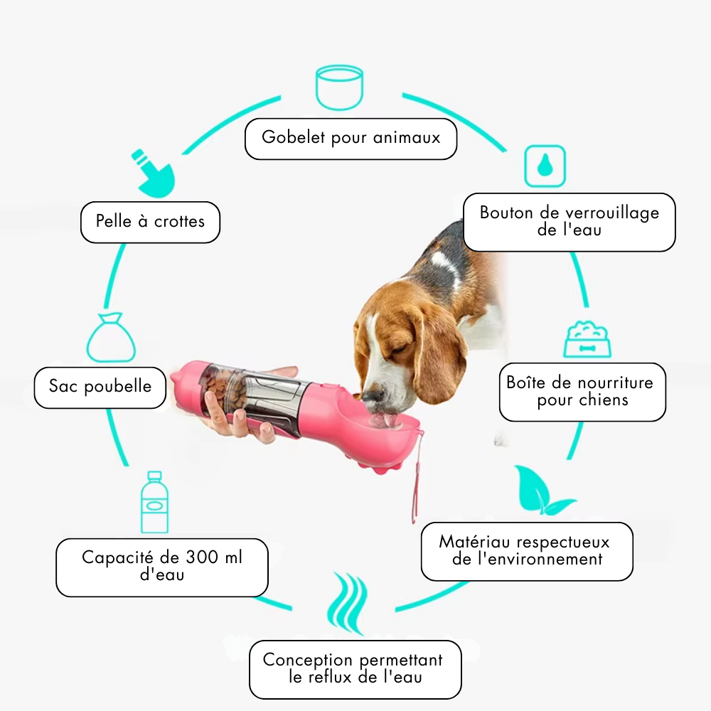 Doggya - Gourde polyvalente pour chiens