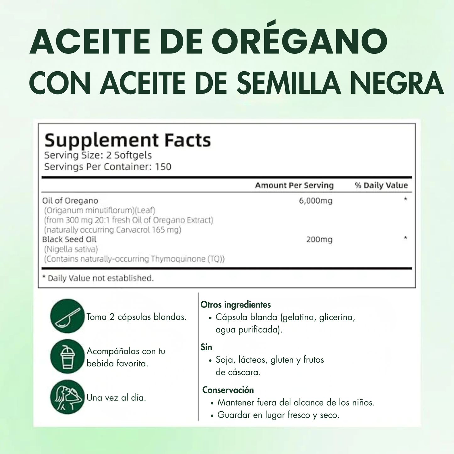 Aceite de Orégano en Cápsulas Blandas