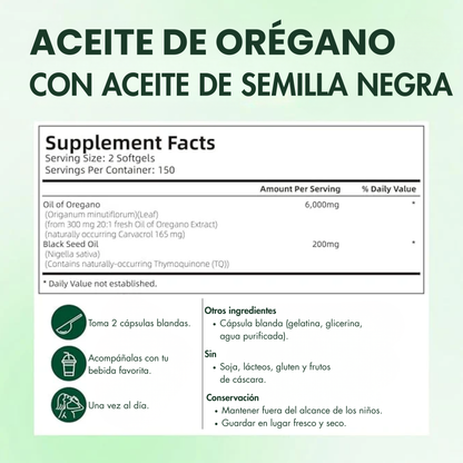 Aceite de Orégano en Cápsulas Blandas
